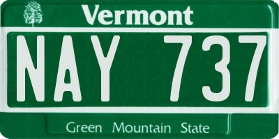 VT license plate NAY737
