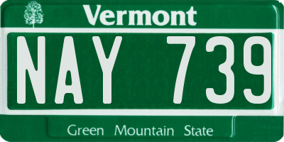 VT license plate NAY739