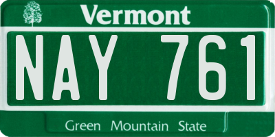 VT license plate NAY761