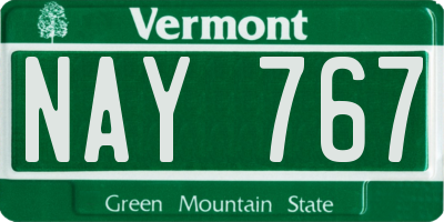 VT license plate NAY767