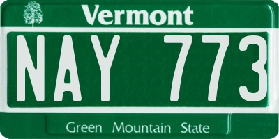 VT license plate NAY773