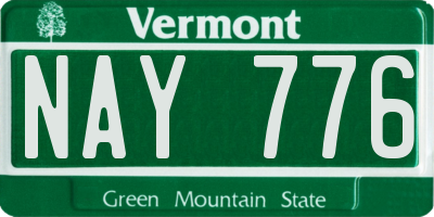 VT license plate NAY776