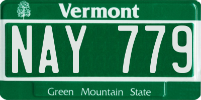 VT license plate NAY779