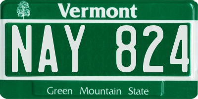 VT license plate NAY824