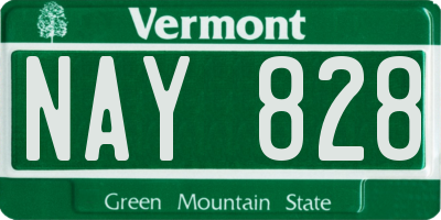 VT license plate NAY828