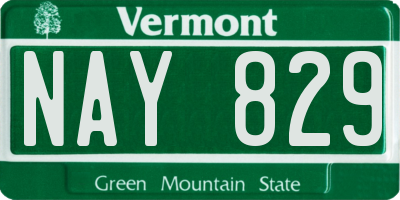 VT license plate NAY829