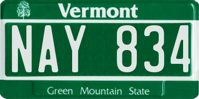 VT license plate NAY834