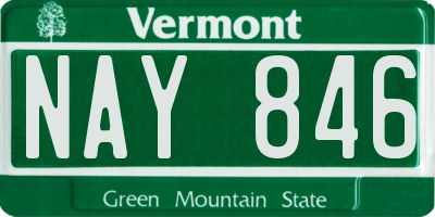 VT license plate NAY846