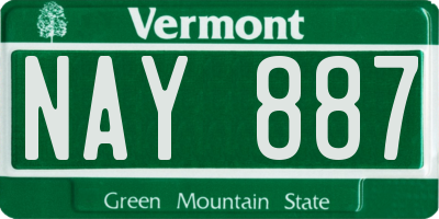 VT license plate NAY887