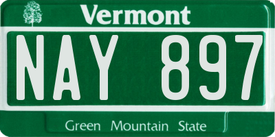 VT license plate NAY897
