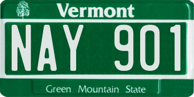 VT license plate NAY901
