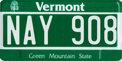 VT license plate NAY908