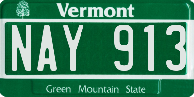 VT license plate NAY913