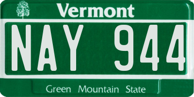 VT license plate NAY944