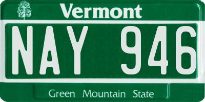 VT license plate NAY946
