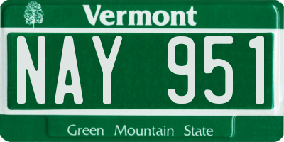 VT license plate NAY951