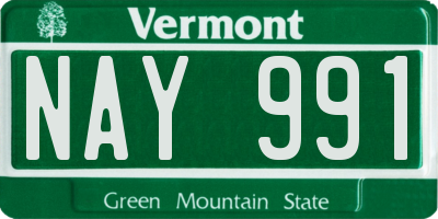 VT license plate NAY991