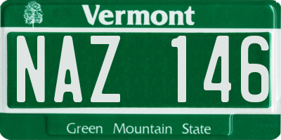 VT license plate NAZ146