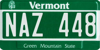 VT license plate NAZ448