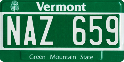 VT license plate NAZ659
