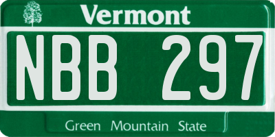 VT license plate NBB297