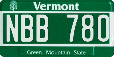 VT license plate NBB780