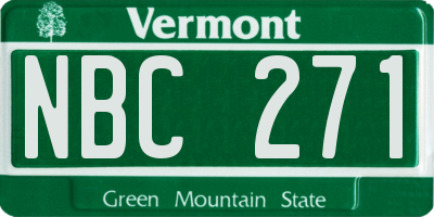 VT license plate NBC271