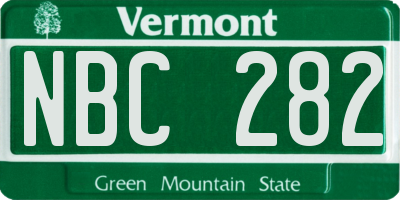 VT license plate NBC282