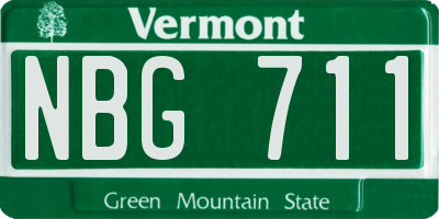 VT license plate NBG711