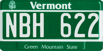 VT license plate NBH622