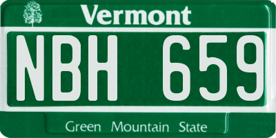VT license plate NBH659