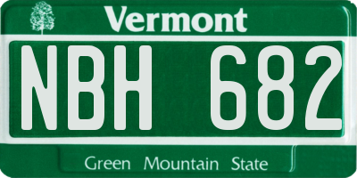 VT license plate NBH682