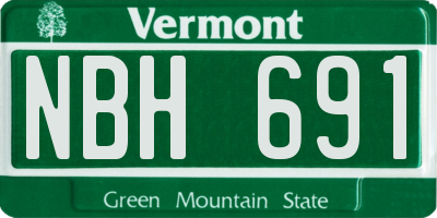 VT license plate NBH691