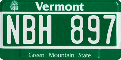 VT license plate NBH897
