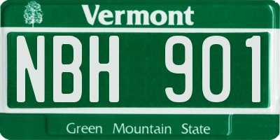 VT license plate NBH901