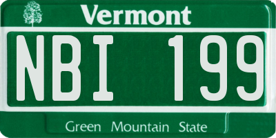 VT license plate NBI199