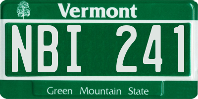 VT license plate NBI241