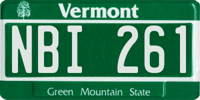 VT license plate NBI261