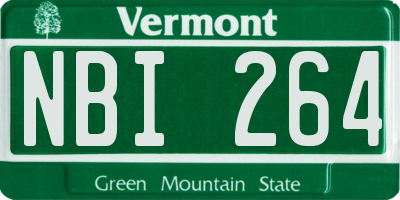 VT license plate NBI264