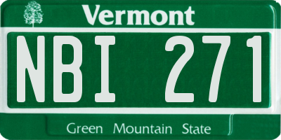 VT license plate NBI271