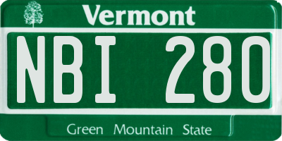 VT license plate NBI280