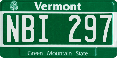 VT license plate NBI297