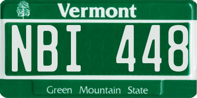 VT license plate NBI448