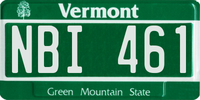 VT license plate NBI461