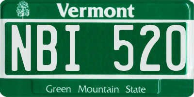 VT license plate NBI520