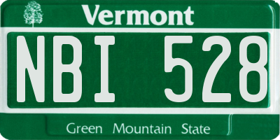 VT license plate NBI528