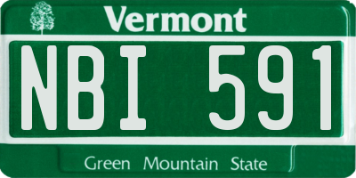 VT license plate NBI591