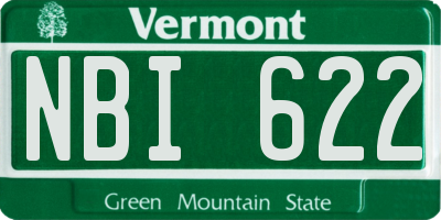 VT license plate NBI622
