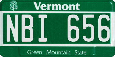 VT license plate NBI656