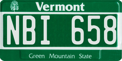 VT license plate NBI658